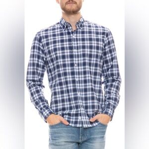 FRANK & EILEEN Linen Finbar Plaid shirt , sz : large